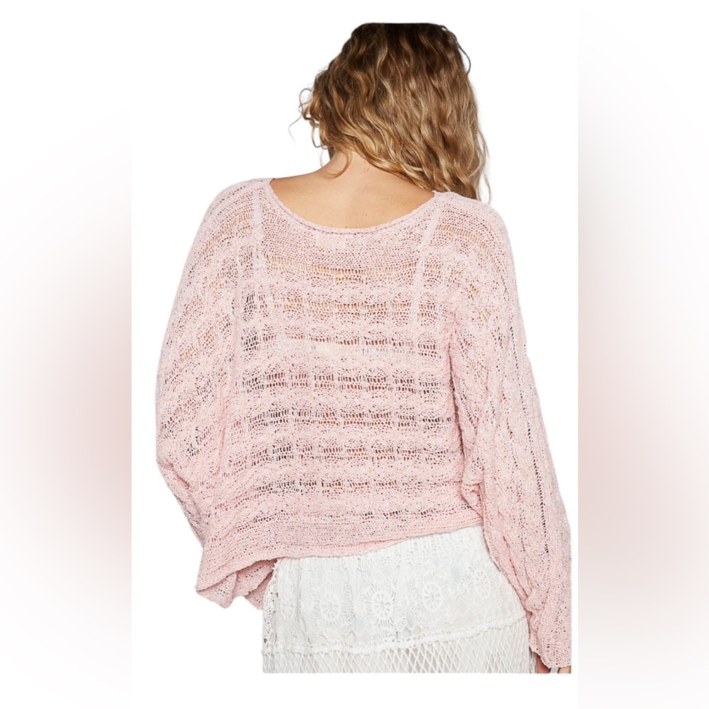 POL Pink Oversized Cropped Open-Knit Sweater - Picture 5 of 8
